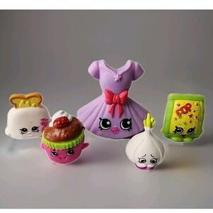 Lot 5 Shopkins Season 2 Figures Toasty Pop, Tutusweet, Poprock, Garlic Rose Rare